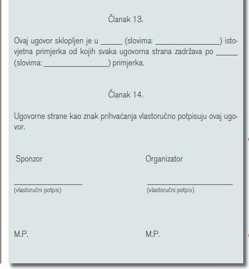 Primjer ugovora o sponzorstvu Izvor: http://www.poslovni-savjetnik.