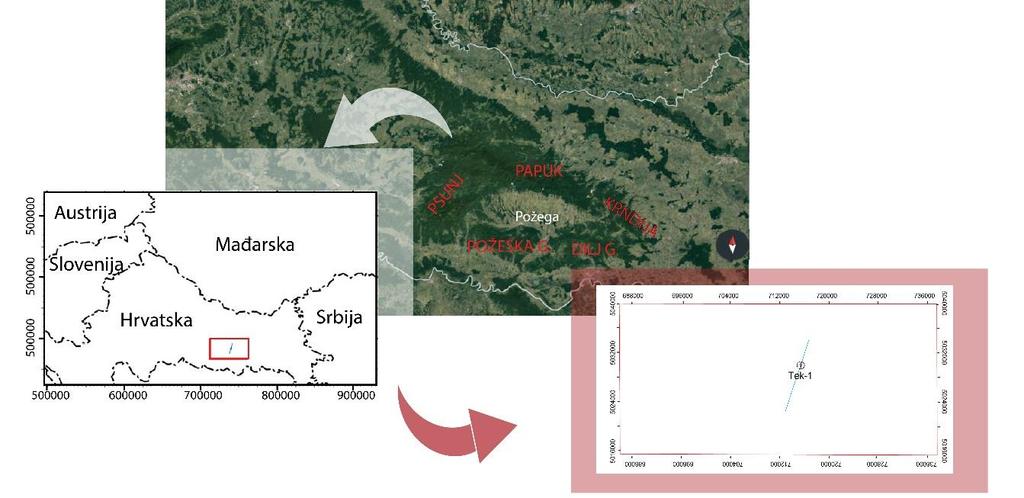 1.UVOD Za rekonstrukciju osnovne dubinskogeološke slike podzemlja odabrano je područje Požeške kotline.