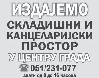 GLAS SRPSKE ~etvrtak, 8. septembar 2016. 33 Tu `nim srcem javqamo ro dbi ni, pri ja teqima i ko m{i ja ma da je 6.9.2016. go di ne u 88.