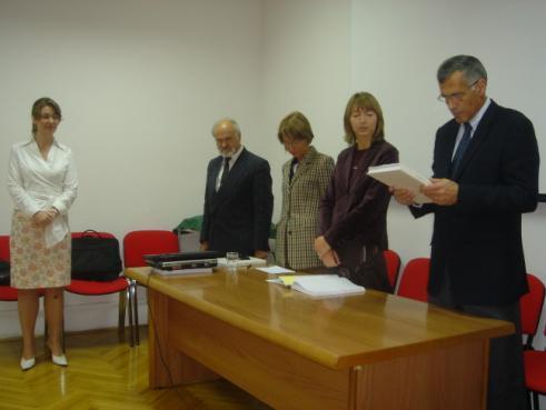 Slijeva/From left: Uwe Kierdorf, Hrvoje Brkić, Dean Konjević, Jadranka Keros Obrana doktorskog rada dr.