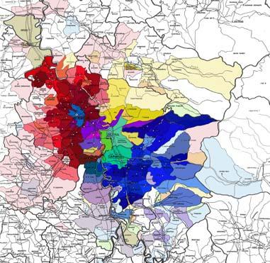 конвергентне дневне миграције радне снаге код сва три града, преовлађује мушко становништво, које чини 72 % од