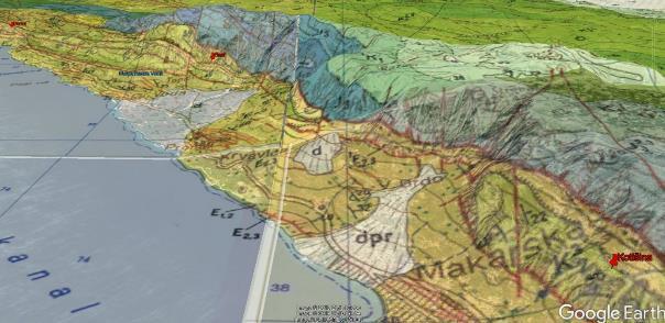 Tema 13: Dubokomorske naslage na prijelazu kreda paleogen (K/Pg) podnožja Biokova, okolice Omiša i Zadvarja Igor Vlahović, Blanka Cvetko Tešović, Maja Martinuš U podnožju Biokova na lokalitetima Bast