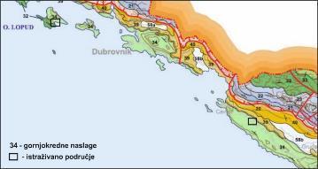 Na Lopudu su tijekom prospekcije rekognoscirane gornjokredne naslage s ciljem usporedbe s odgovarajućim razinama gornjokrednih naslaga drugih dijelova Dalmacije, budući da je u mlađoj kredi na