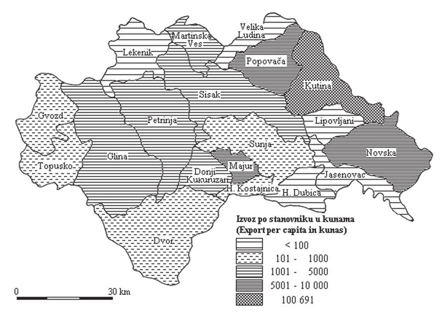 ili gdje je poradi izostanka gospodarske aktivnosti visoka nezaposlenost, dohodak je po stanovniku niži.