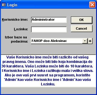 podaci). Slika 5.4 - Maska Login 6.