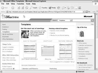 Poglavlje 1: Poigravanje s datotekama Officea 2003 11 3. Pritisnite odgovarajuñi ãablon i potom dugme OK. Office 2003 uåitañe izabrani ãablon.