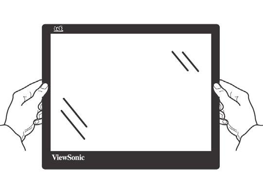 Poricanje odgovornosti ViewSonic ne preporučuje korišćenje sredstava za čišćenje zasnovanih na amonijaku ili alkoholu za čišćenje ekrana ili kućišta monitora.