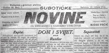 KRŠĆANSTVO Nakon toga udruga je utemeljena na Bunjevačko-šokačkom saboru u Subotici 10. X. 1920.
