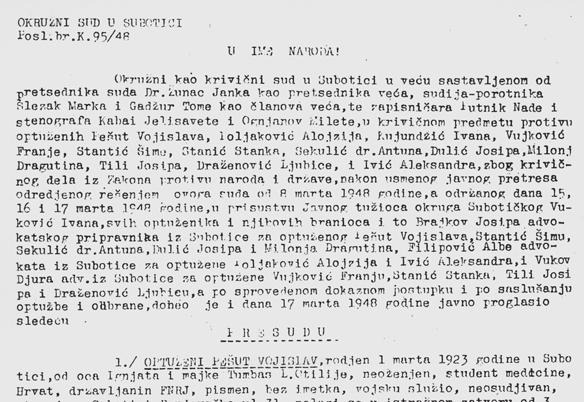 KOMUNIZAM Čović, Marija Maftej, Jakov Grunčić, Stana Dulić, Stjepan Poljaković i dr.). Odbijajući dominaciju Staljina, Tito je 1948.