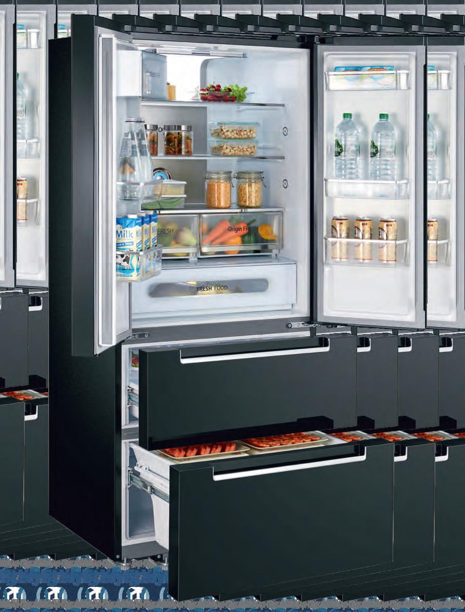 FRENCH DOOR HLADNJACI Elektroničko upravljanje Željene temperature hladnjaka i zamrzivača podešavanje na željene postavke pomoću intuitivnog zaslona osjetljivog na dodir koji se nalazi na vanjskoj
