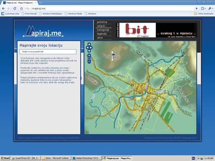 Mapiraj Drugo dugme Mapiraj me, po čemu je sajt dobio ime, pruža mogućnost označavanja pozicije i dobijanja web adrese koja će otvoriti mapiranu lokaciju.