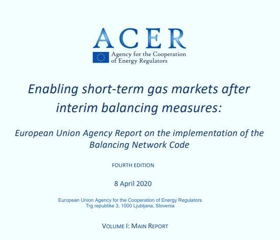 aprila izveštaj o omogućavanju funkcionisanja kratkoročnih tržišta prirodnog gasa (Četvrti izveštaj ACER o sprovođenju mrežnih pravila za balansiranje) s ciljem okončanja privremenih mera u EU