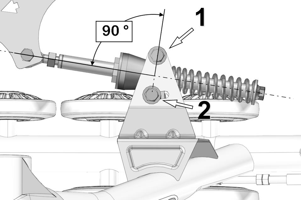 ADJUSTMENTS Position the anti-rotation retainer at 90 o (perpendicular) with the stabilizing