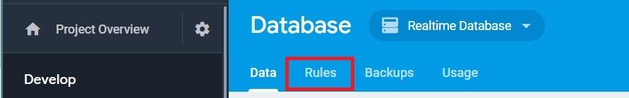 Pravila pristupa Firebase bazi podataka u razvoju Firebase baza podataka u realnom vremenu pruža fleksibilan jezik pisanja pravila. Sintaksa pisanja pravila slična je JavaScript-u.