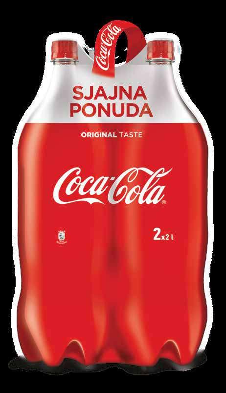 COCA COLA - 2X2L 229 99 254,99 Coca-Cola je najpopularnije i najprodavanije bezalkoholno piće u istoriji, kao i jedan od najprepoznatljivijih brendova
