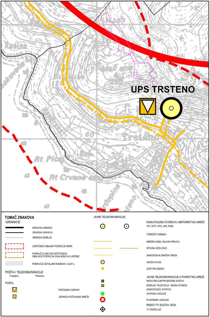 Grafički prikaz 11.: Obuhvat DPU-a turističke zone ''Trsteno Veliki stol'' na karti 2.