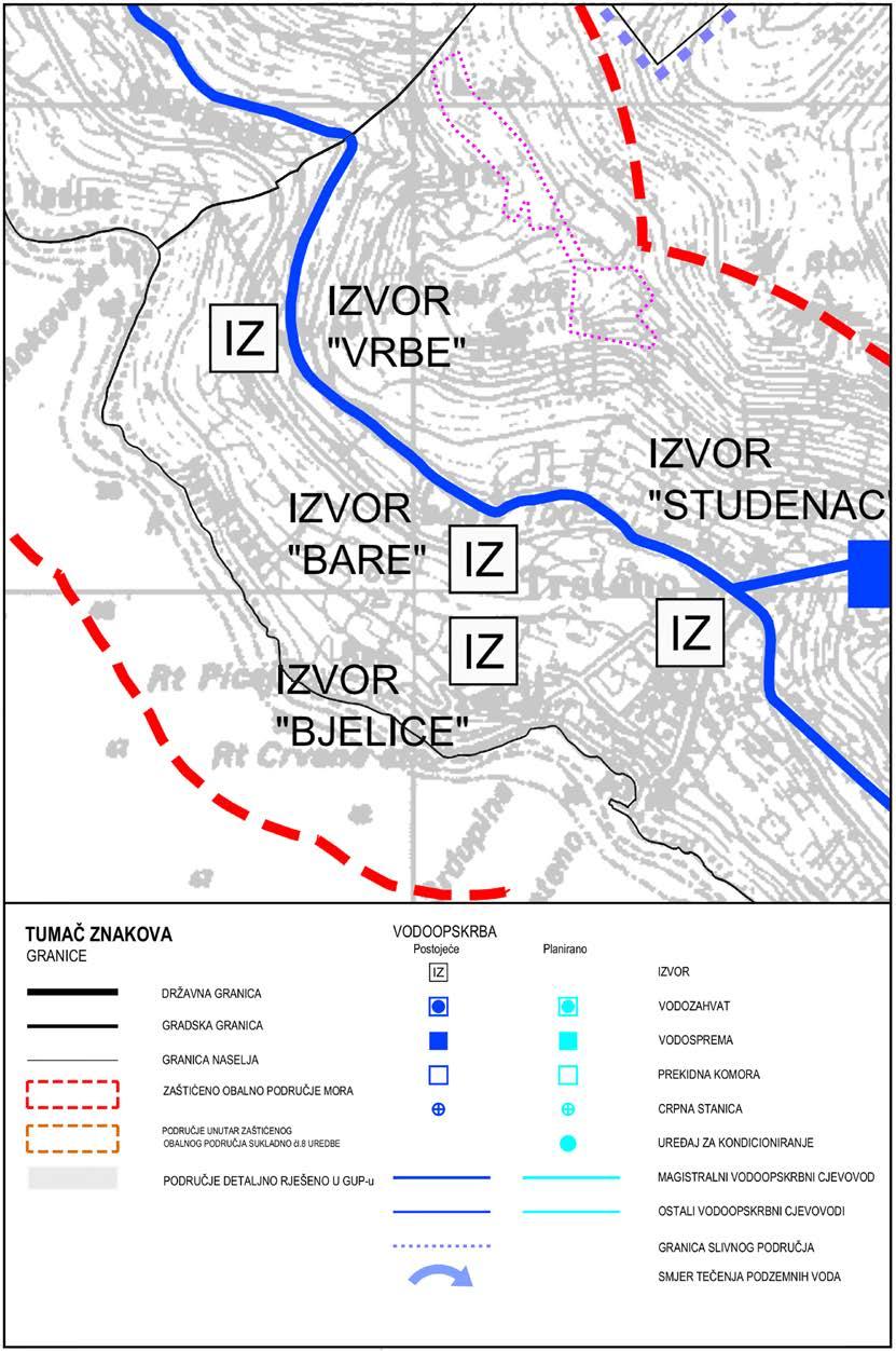 Grafički prikaz 13.: Obuhvat DPU-a turističke zone ''Trsteno Veliki stol'' na karti 2.4.