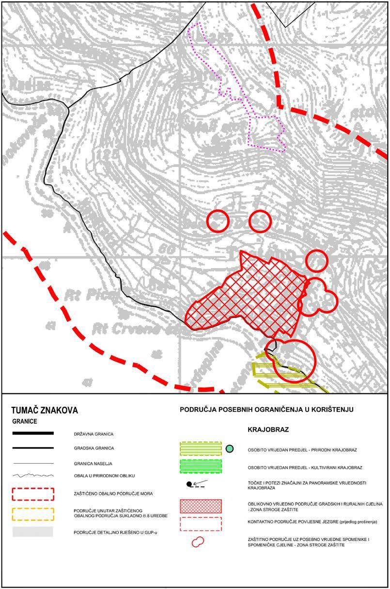 Grafički prikaz 17.: Obuhvat DPU-a turističke zone ''Trsteno Veliki stol'' na karti 3.