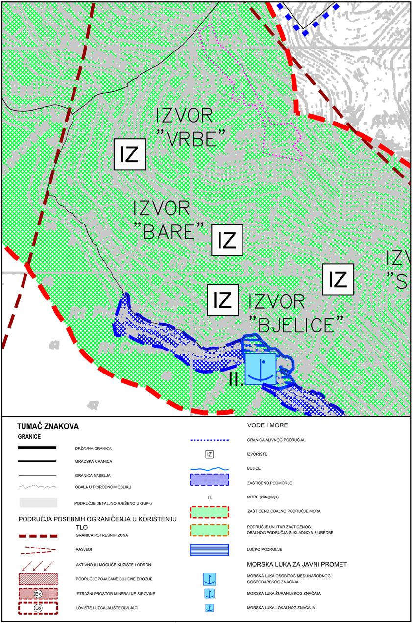 Grafički prikaz 18.: Obuhvat DPU-a turističke zone ''Trsteno Veliki stol'' na karti 3.4.