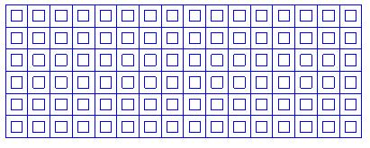 На овај начин се добија матрица (2*16+2*24)*6 поља, укупно 480 правоугаоника чије се странице међусобно преклапају (слика 79).