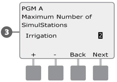 Podešavanje SimulStations funkcije ESP-LXME programator je standardno podešen da pali jednu po jednu stanicu.