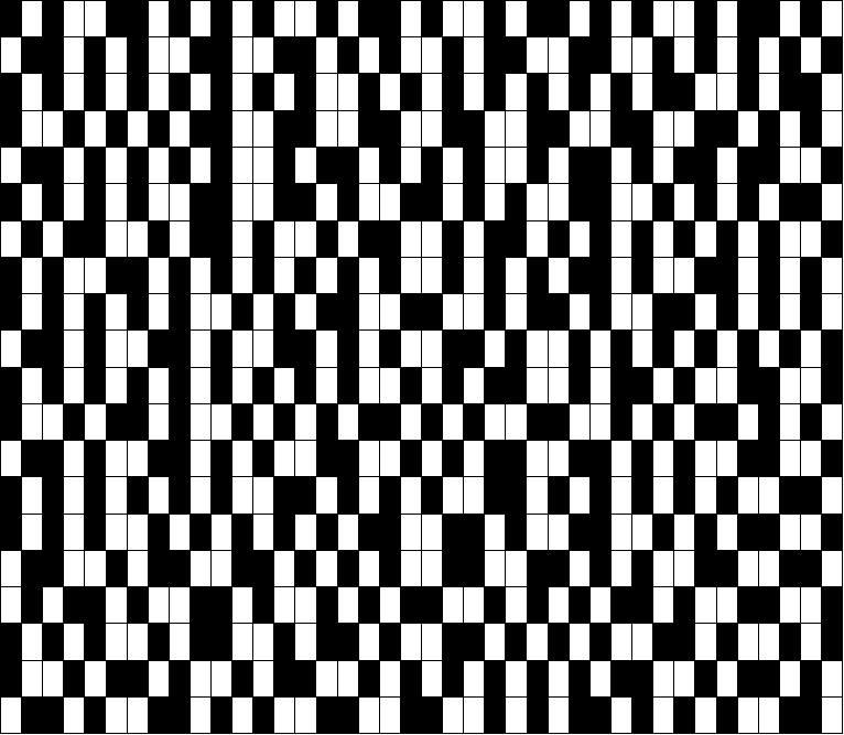 POGLAVLJE 4. SHEME PRAGA U KRIPTOGRAFIJI 30 Slika 4.4: Primjer šifriranja Slike 4.2 na prvoj foliji jednak 50%. Primjer 4.3.3. (3, 4)-shema praga s ekspanzijom piksela m = 6 1 1 1 0 0 0 1 1 1 0 0 0 1 1 1 0 0 0 1 0 0 1 1 0 M 0 =, M 1 1 1 0 0 0 1 =.