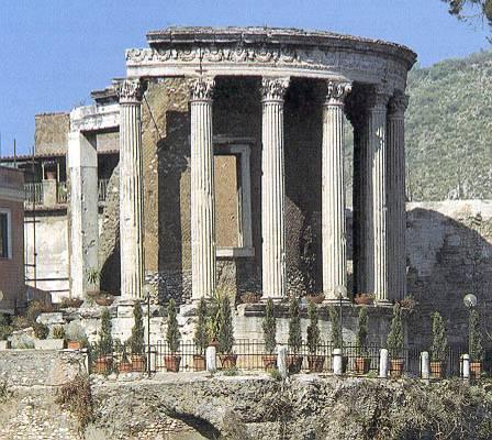 Tivoli (istočno u blizini Rima), Sibilin hram, početak I veka p n e (kružna osnova kao