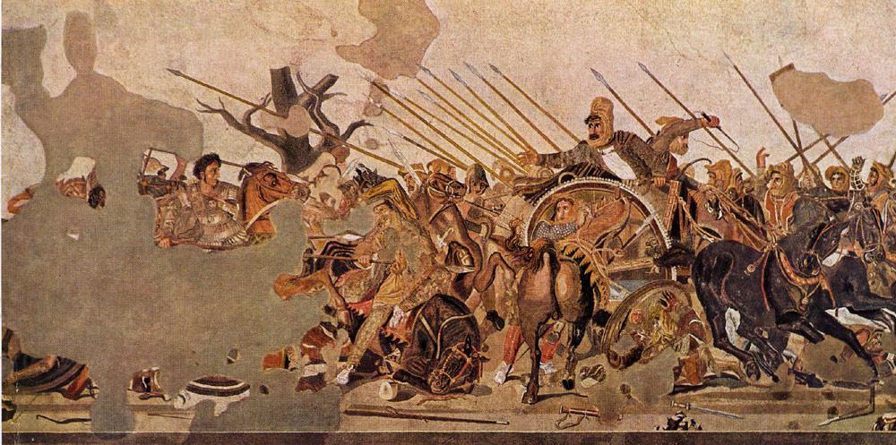 Pompeja, Kuća Fauna, Bitka kod Isa, podni