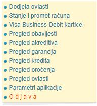 Izbornik Ostalih transakcija Odabirom "Dodjela ovlasti" na zaslonu se prikazuje popis korisnika (Slika 2.).