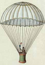 Slika 7. Garnerinov padobran iz 1797. godine padobran s kupolom izradio je 1797. Francuz André-Jacques Garnerin (1769 1823).