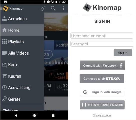 TRENING POMOĆU APLIKACIJE KINOMAP Pomoću aplikacije Kinomap možete trčati, voziti ili veslati više od 100.000 km, koristeći svakodnevno ažurirana videa korisnika širom svijeta.