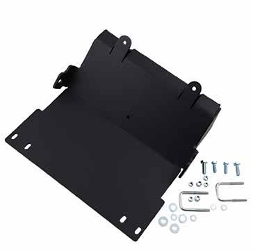 RM4 UTV PLOW MOUNT SYSTEM Tailgate style latch for easy on and off Receiver-style mount is easily removed Increased strength of the bottom support plates Triangulated front mount push tube for