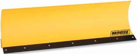 Optional rubber plow flaps are available; 168 cm and 183 cm (66" and 72") blades come standard with rubber plow flap Mounting frames constructed of 38 mm (11/2") square tubing with heavy