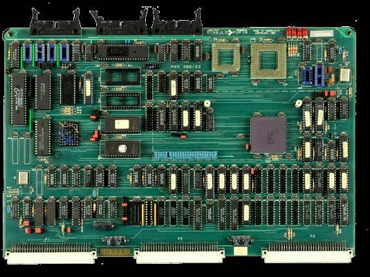 Матична плоча NCR MB386, 1990/91. Motherboard NCR MB386, 1990/91 Д. Симић, Љ. Меденица, А. Милер. Матична плоча базирана на Intel процесору 386/33.