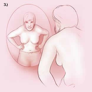 Kod pregleda dojki opipavanjem treba se napomenuti da se vrši jagodicama 3 prsta: kažiprstom, srednjakom i prstenjakom.