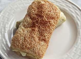 It is puff pastry made of mixed whole wheat flour with cheese filling.