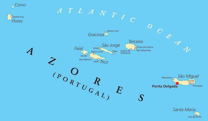 3.6. AZORSKO OTOČJE Sastojeći se od devet otoka, Azori su podijeljeni u tri skupine: istočni (otoci Sao Miguel i Santa Maria), središnji (otoci Terceira, Graciosa, Sao Jorge, Pico i Faial) i zapadni