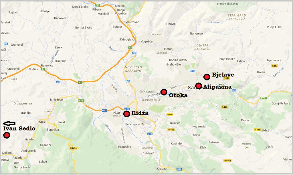 3. Stanice za monitoring kvaliteta zraka u Federaciji Bosne i Hercegovine 3.1.