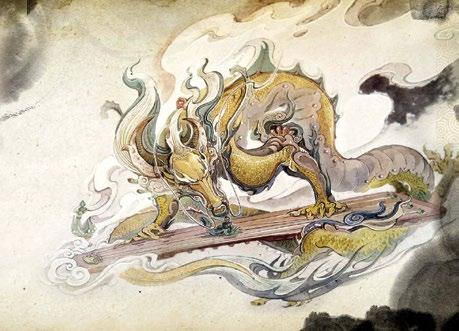 [ priča ] 23 Priča o četiri zmaja 四条龙的传说 Nekad davno živjela su četiri zmaja. Dane su provodila u Velikom istočnom moru igrajući se skrivača, loveći jedni druge i zabavljajući se.