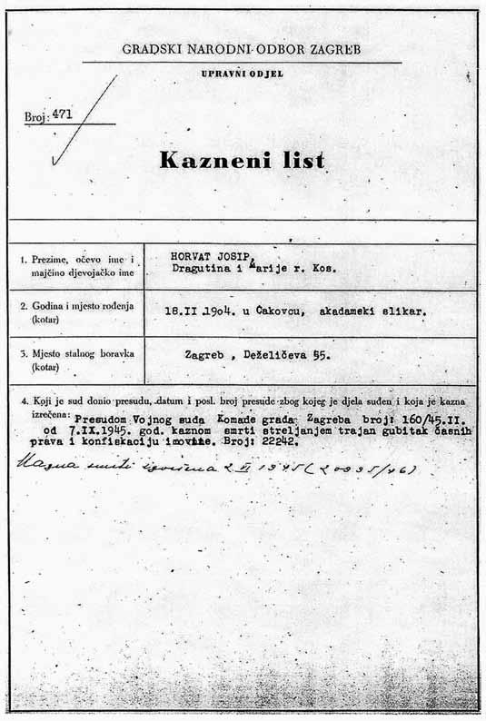 6. MIKOLČIĆ Krešimir, sin Franje i dr. Elze Nikšić, rođen 26. 9. 1937. godine u Skopju, Makedonija, učenik gimnazije. Osuđen je na 6 mjeseci zatvora. 7.