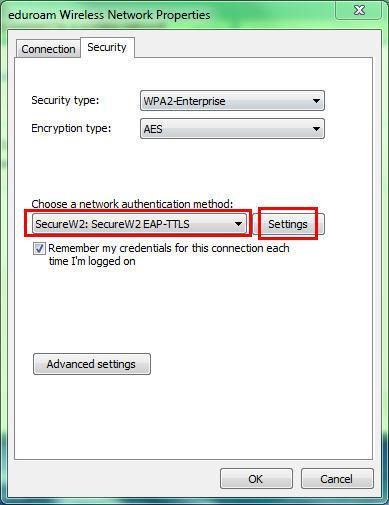 U klizedem meniju Choose a network authentication method odabrati