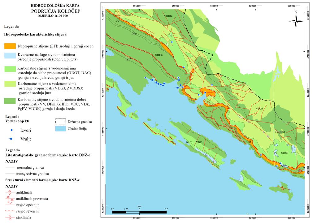 neformalnom litostratigrafskom jedinicom Eocenski fliš (EFl). Ukupna debljina Efl iznosi 200 m (Lukšić et al., 2008).