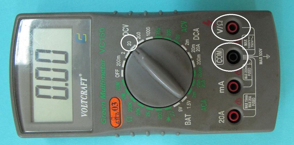 prekidač; - digitalni multimetar C150 kao DC voltmetar;.