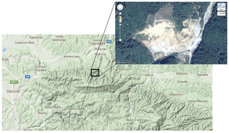 1.2. Geografski poloţaj terena Istraţivani teren nalazi se u blizini malenog naselja Puklica pored Đulovca (Bjelovarsko bilogorska ţupanija) smještenog izmeċu juţnih obronaka Bilogore i zapadnih