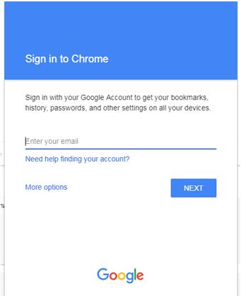 Prijavljivanje na Chrome Otvara se ekran u kome unosimo gmail adresu : 39 Polazna strana: home page Home page je početna stranica Web pretraživača, koja se