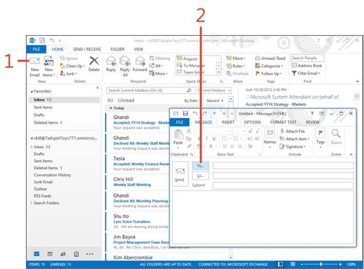 Microsoft Outlook kreiranje novog pisma 3 4 61