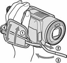Zelena tipka u (videozapisi): Za snimanje videozapisa v (fotografije): Za snimanje fotografija x (PLAY/EDIT): Za reprodukciju snimaka na kamkorderu, ili