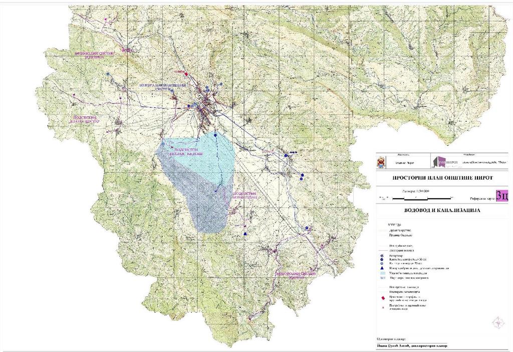 приказана је водоводна инфраструктура, а на Слици 11.