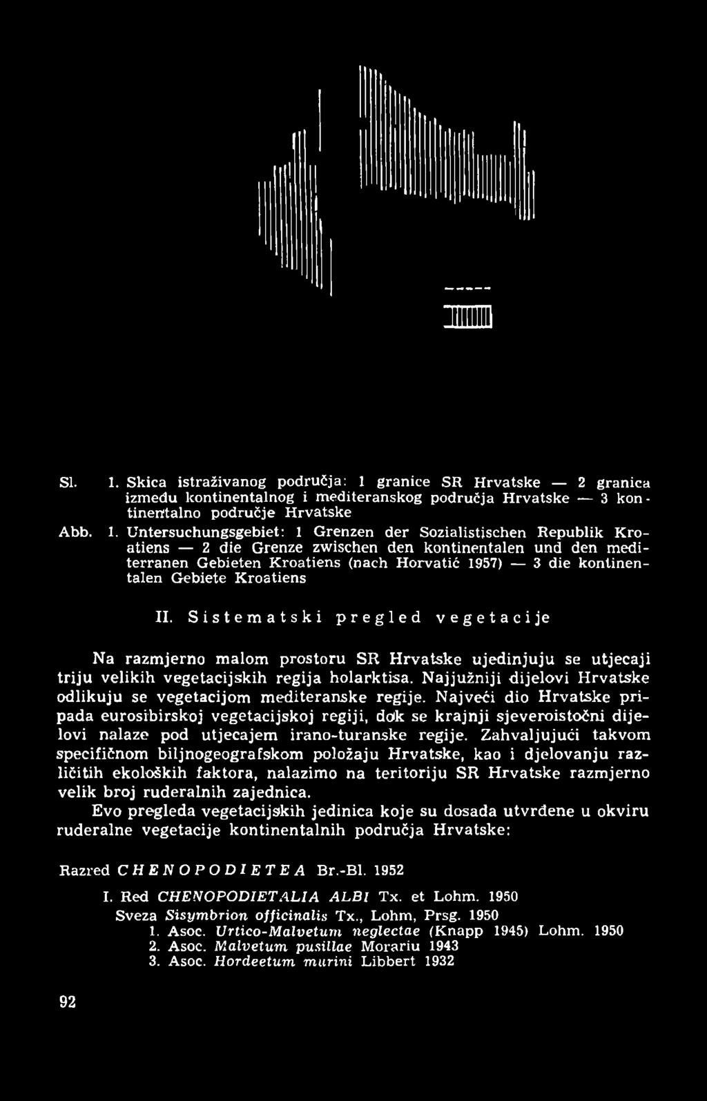 Kroatiens II. Sistematski pregled vegetacije Na razmjerno malom prostoru SR Hrvatske ujedinjuju se utjecaji triju velikih vegetacijskih regija holarktisa.