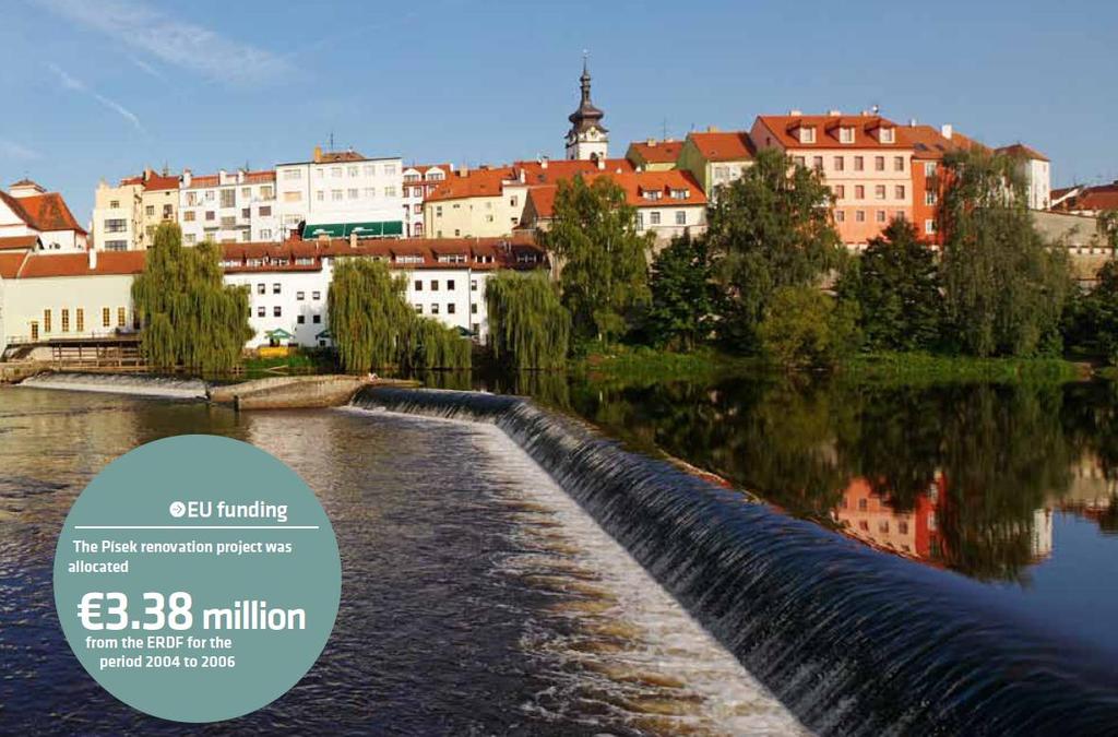 EFRR primjer projekta- Češka 80-ak kilometara južno od Praga nalazi se grad Písek s oko 29.000 stanovnika.